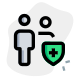 Web chatting messenger with encryption technology shield layout icon