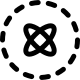 Atomic reaction Logotype isolated on white background icon
