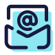 Brief mit E-Mail-Zeichen icon