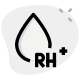 Positive type rh blood isolated on a white background icon