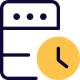 File transfer queue time for processing on server icon
