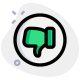 Dislike or disagree thumbs down symbol under circle icon