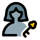 Key for access to the storage by a single user icon