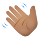 손 흔들기 중간 피부색 icon