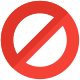 No entry lane for multiple lane entry icon