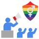 外部倡导者 LGBTQ 社区 Flat-Flat-geotatah icon