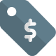 Dollar money label for shopping mall price tag icon