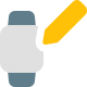 Edit smartwatch setting with pen logotype layout icon