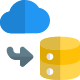 Cloud connected worldwide access database backup center icon