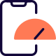 Barometric pressure gauge sensor on a smartphone icon