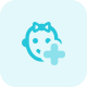 Baby girl admitted to the hospital isolated on a white background icon
