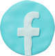 Значки Facebook в форме круга icon