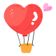 Ballon en coeur icon