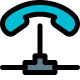 Landline phone network with multiple merge line icon