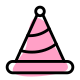 Birthday party conical hat for kids for celebration icon