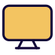 Desktop monitor with full high definition resolution icon