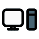 Medium specification desktop with a monitor set icon