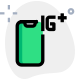 Advance cell phone fourth generation plus connectivity network facility icon