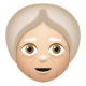 donna anziana, carnagione medio-chiara icon