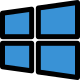 Microsoft Windows is a group of several graphical operating system families icon