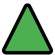 Teaching Triangle symbol for clothes white in color icon