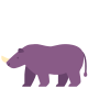 외부-코뿔소-동물-victoruler-플랫-victoruler icon