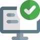 Checklist with check mark for the content available on internet icon