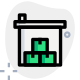 Industrial grade warehouse for material boxes storage icon