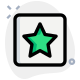 Five-pointed star logotype in a square box icon