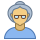 人-老人-女性-皮肤类型-4 icon