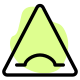 Triangular shape signboard with an alertness displayed icon