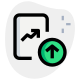 Line chart file uploaded on a company server icon