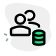 Database of multiple employers for data analysis work icon