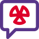 Nuclear power reactor on chatbox available online icon