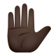 mano levantada tono de piel oscuro icon