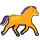 Лошадь бежит рысью icon