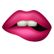 кусающий губу смайлик icon