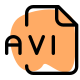 AVI filename extension a multimedia container format icon