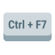 tecla ctrl-mais-f7 icon