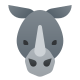 Rhinocéros vue de face icon