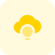 Bulb with cloud concept of online storage management icon