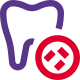 Accumulation of bacteria in corner of the teeth despite brushing icon