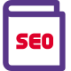 Book or guide on seo reserach program icon