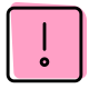 Exclamation mark, danger warning security and risk icon