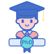 外部 phd-大学-flaticons-lineal-color-flat-icons icon