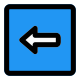 Left direction arrow for a hospital navigation layout icon