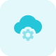 Cloud computing software setting and preferences option icon