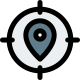 Position a loction target isolated on a white background icon