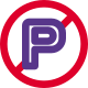 No Parking in private property of a location icon