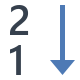 Clasificación numérica invertida icon